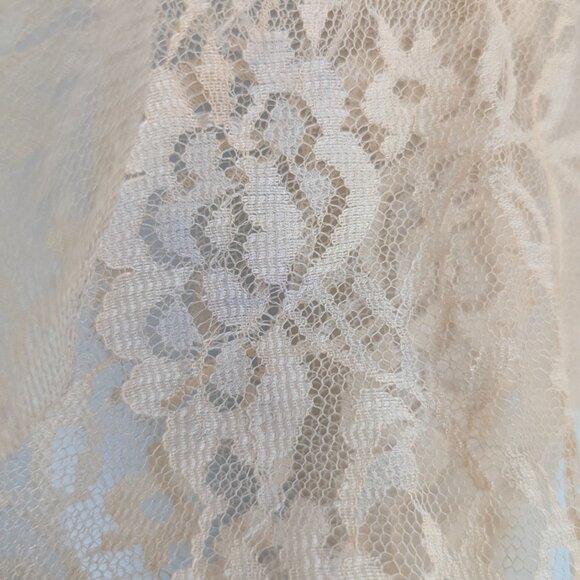 Peach Lace Halter Chiffon Dress Gown Size 12 with Shawl - Picture 4 of 6